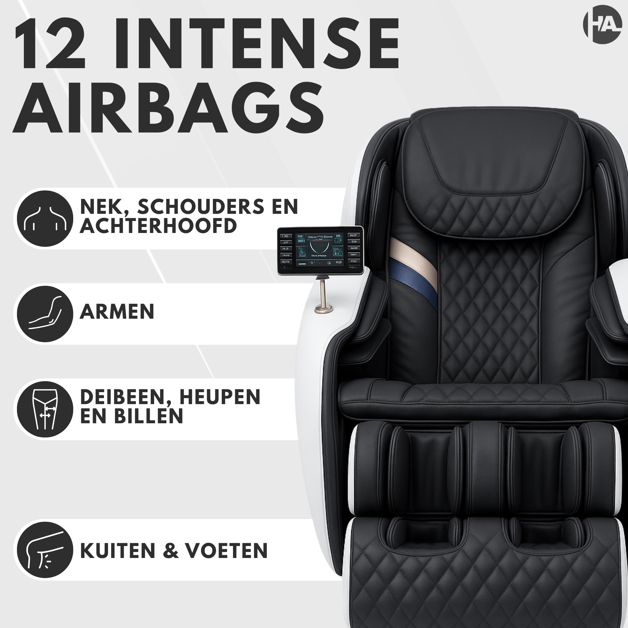 High Aspect® Massagestoel Luxor - Wit