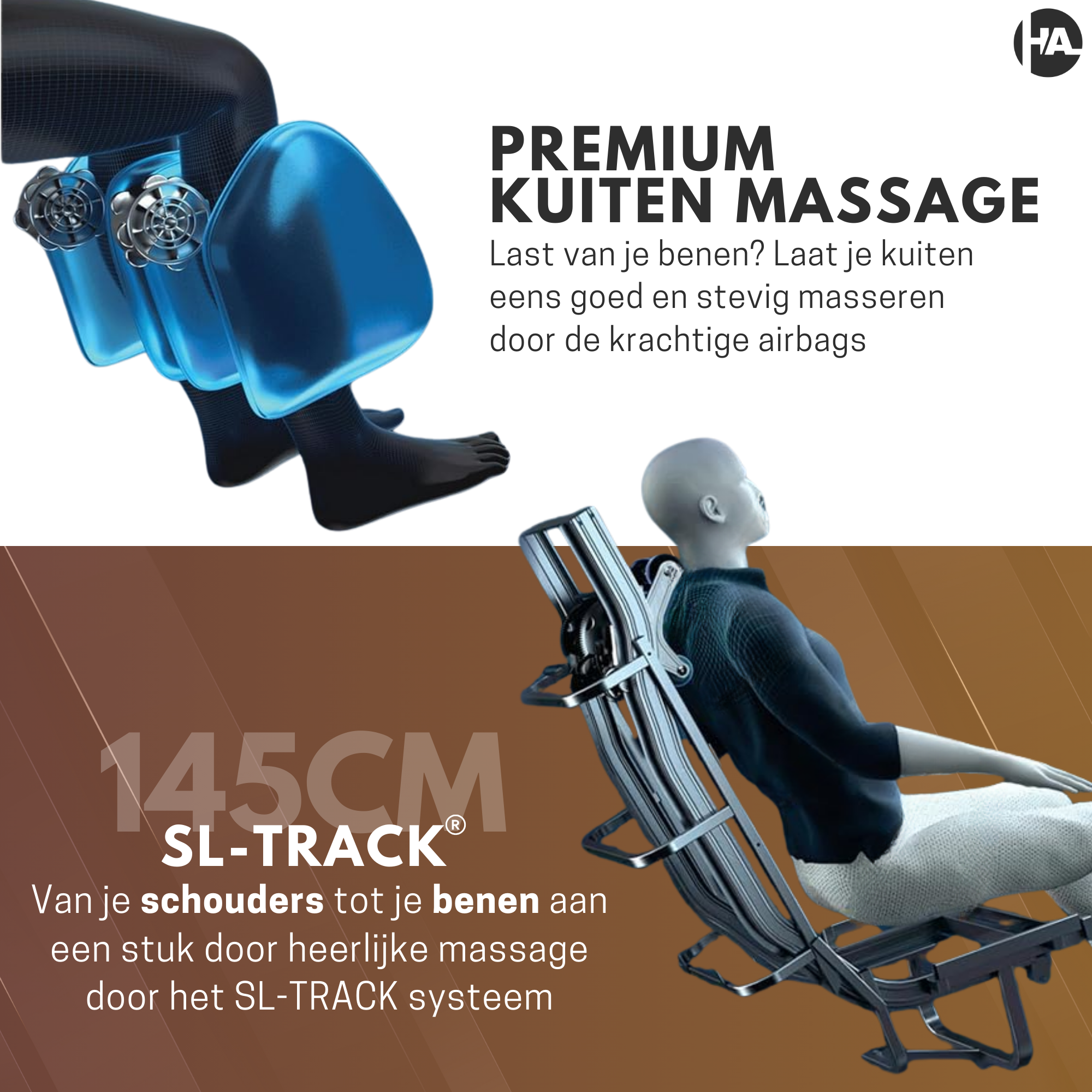 High Aspect® Massagestoel ROTAI - Deep Brown