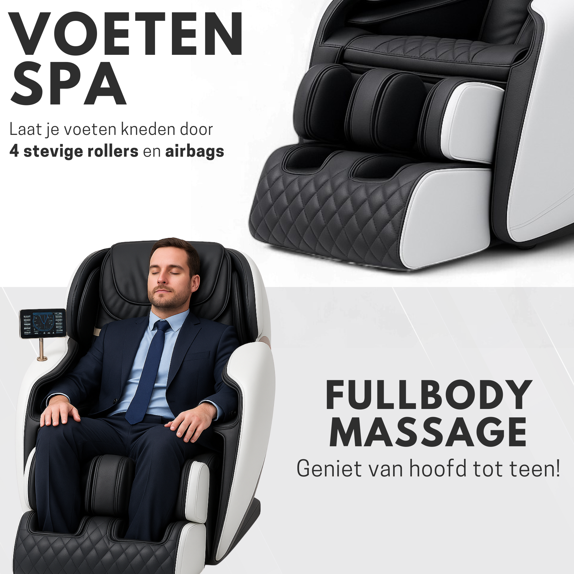 High Aspect® Massagestoel Luxor - Wit