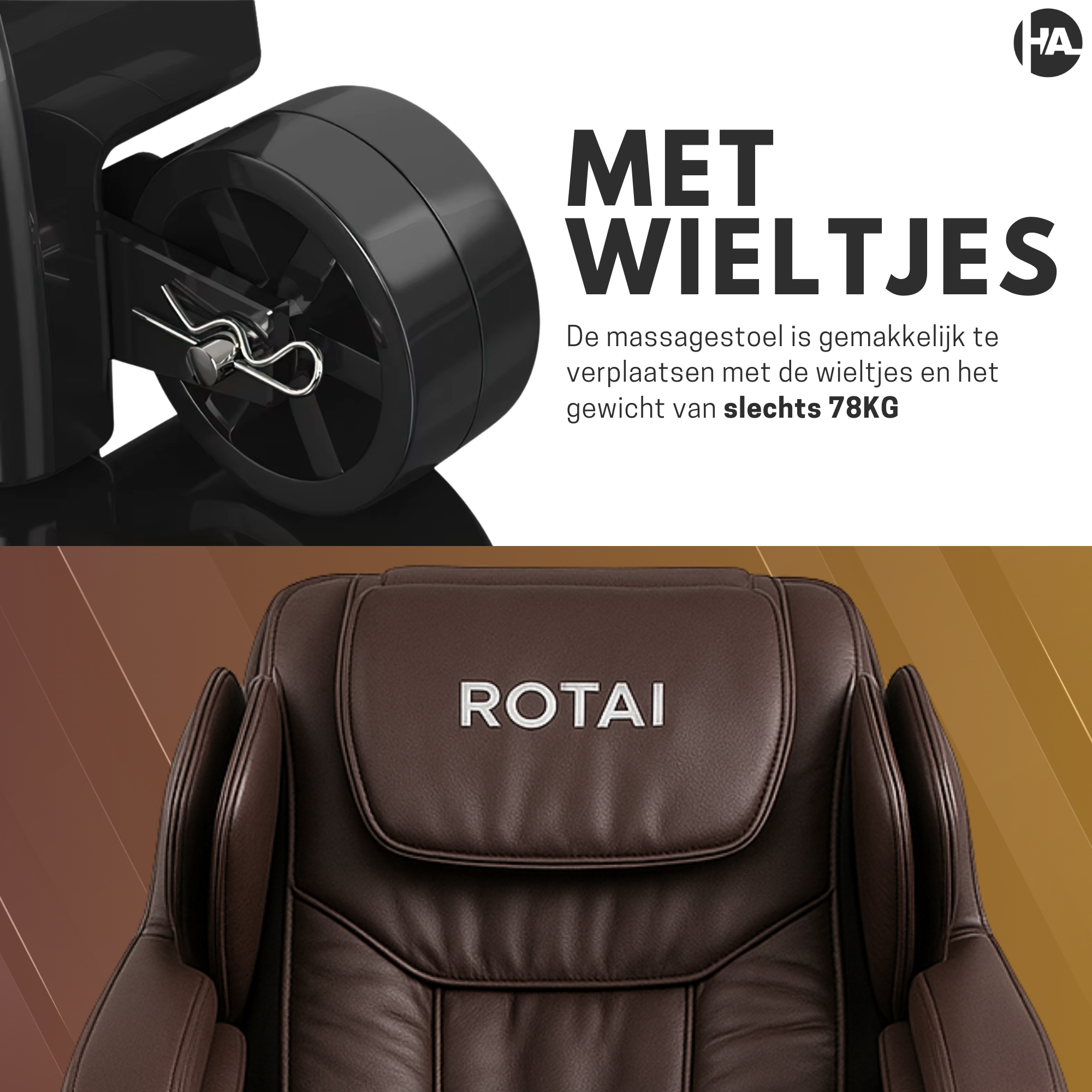 High Aspect® Massagestoel ROTAI - Deep Brown