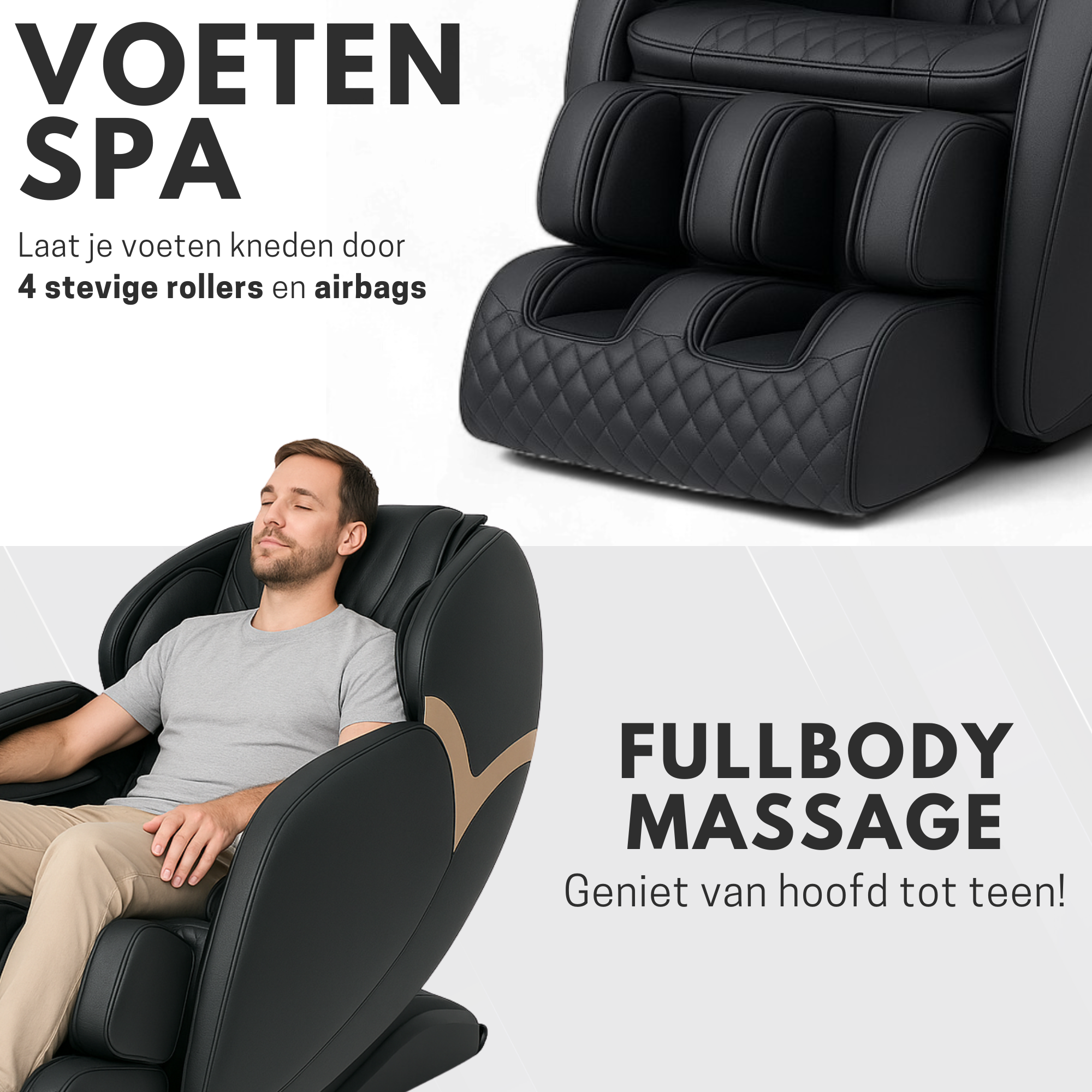 High Aspect® Massagestoel Luxor - Zwart