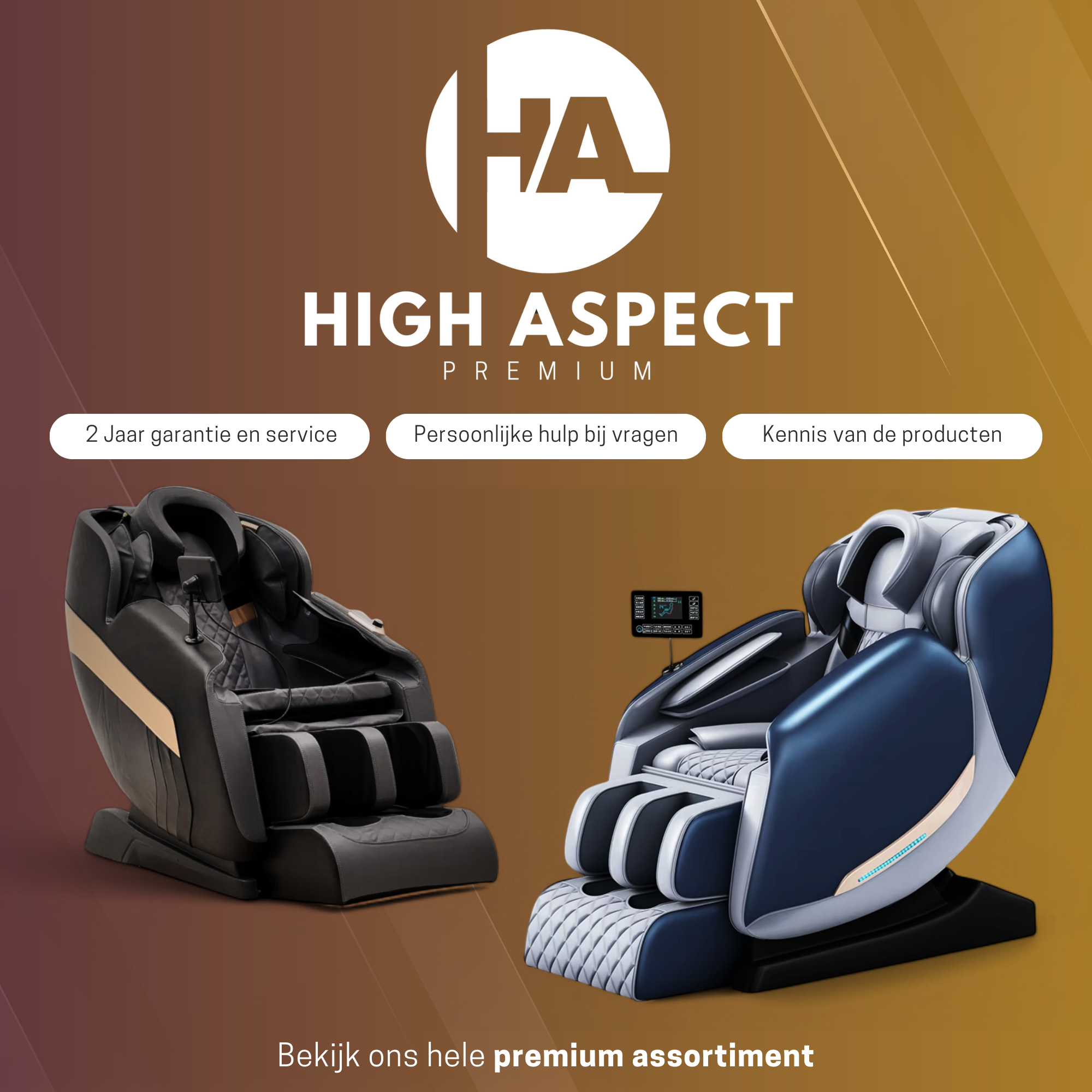 High Aspect® Massagestoel ROTAI - Deep Brown