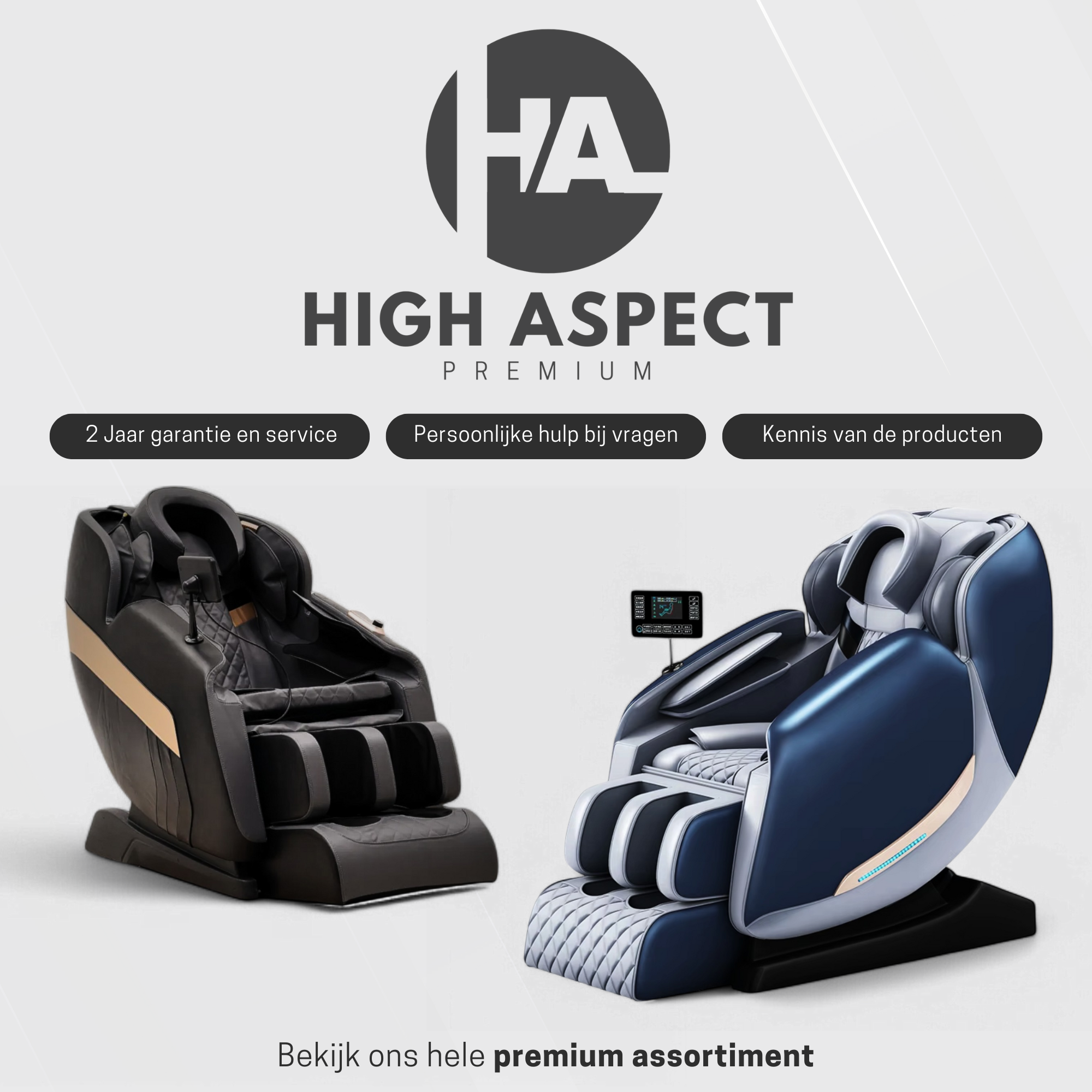 High Aspect® Massagestoel Luxor - Wit