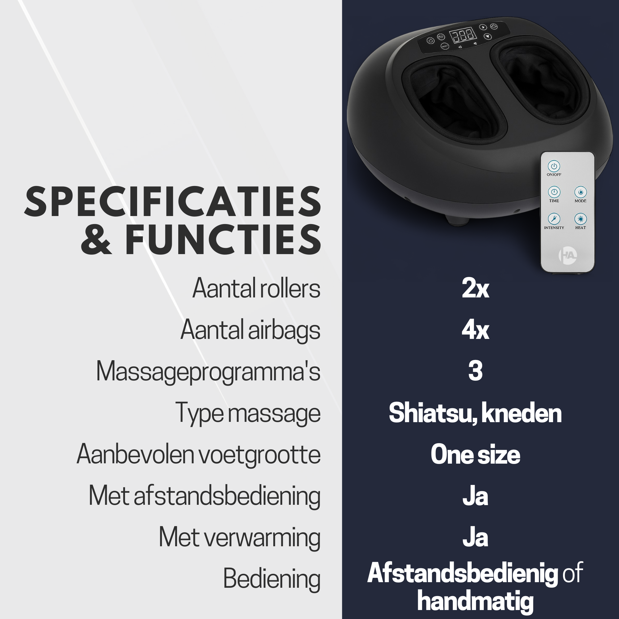 High Aspect® Shiatsu Voet massageapparaat