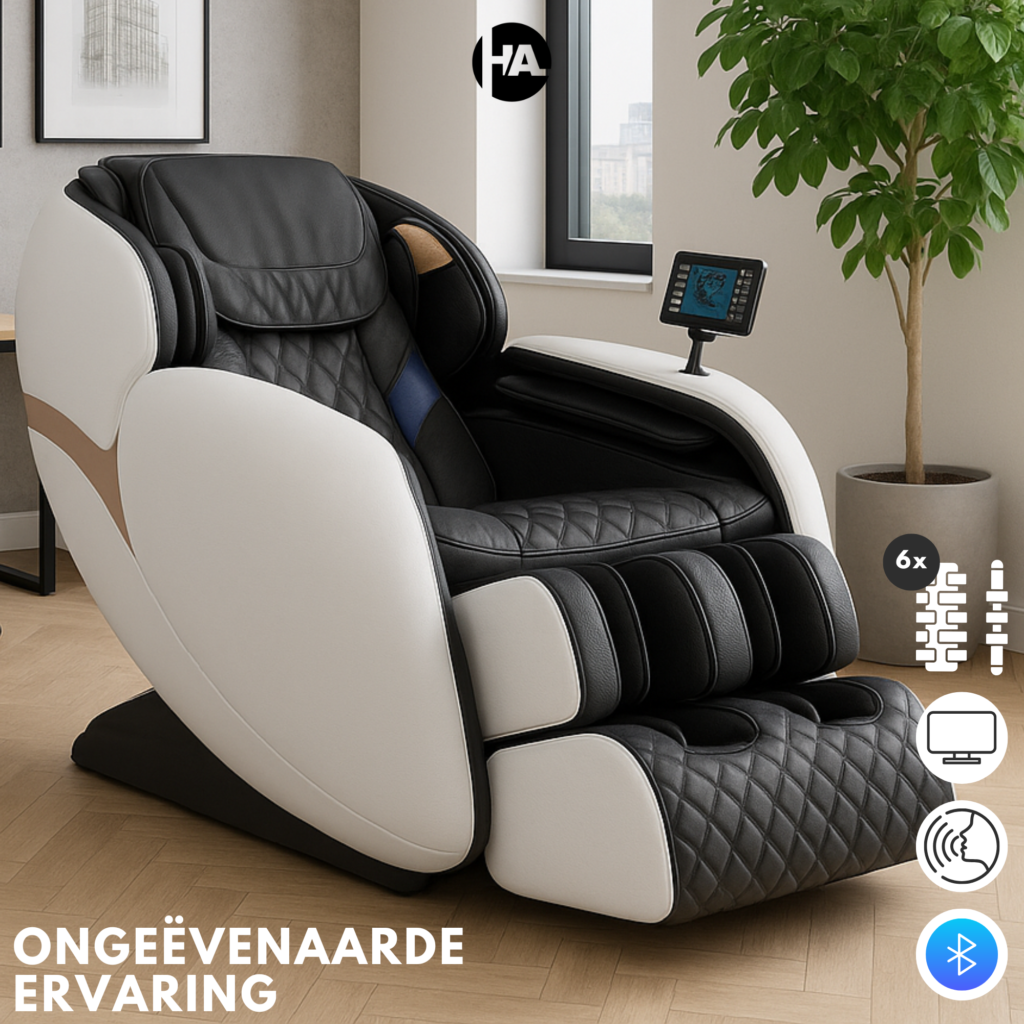 High Aspect® Massagestoel Luxor - Wit