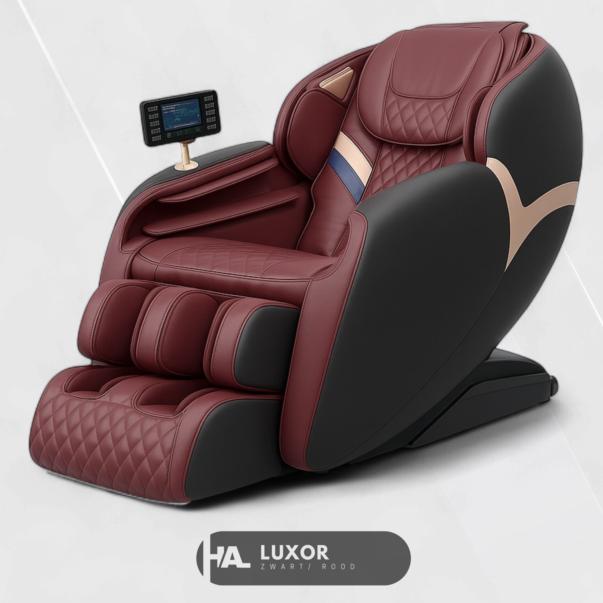 High Aspect® Massagestoel Luxor - Zwart/ Rood