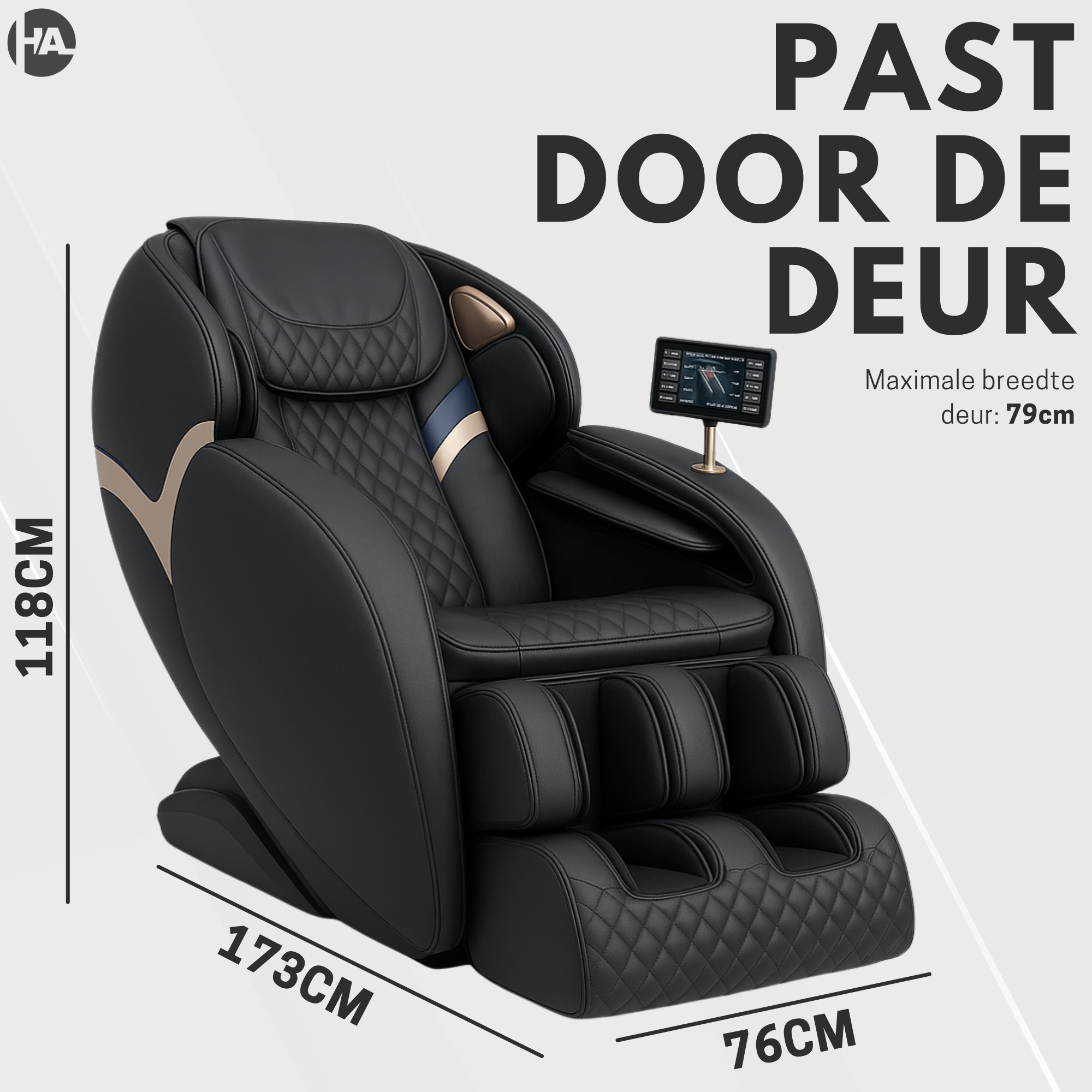 High Aspect® Massagestoel Luxor - Zwart
