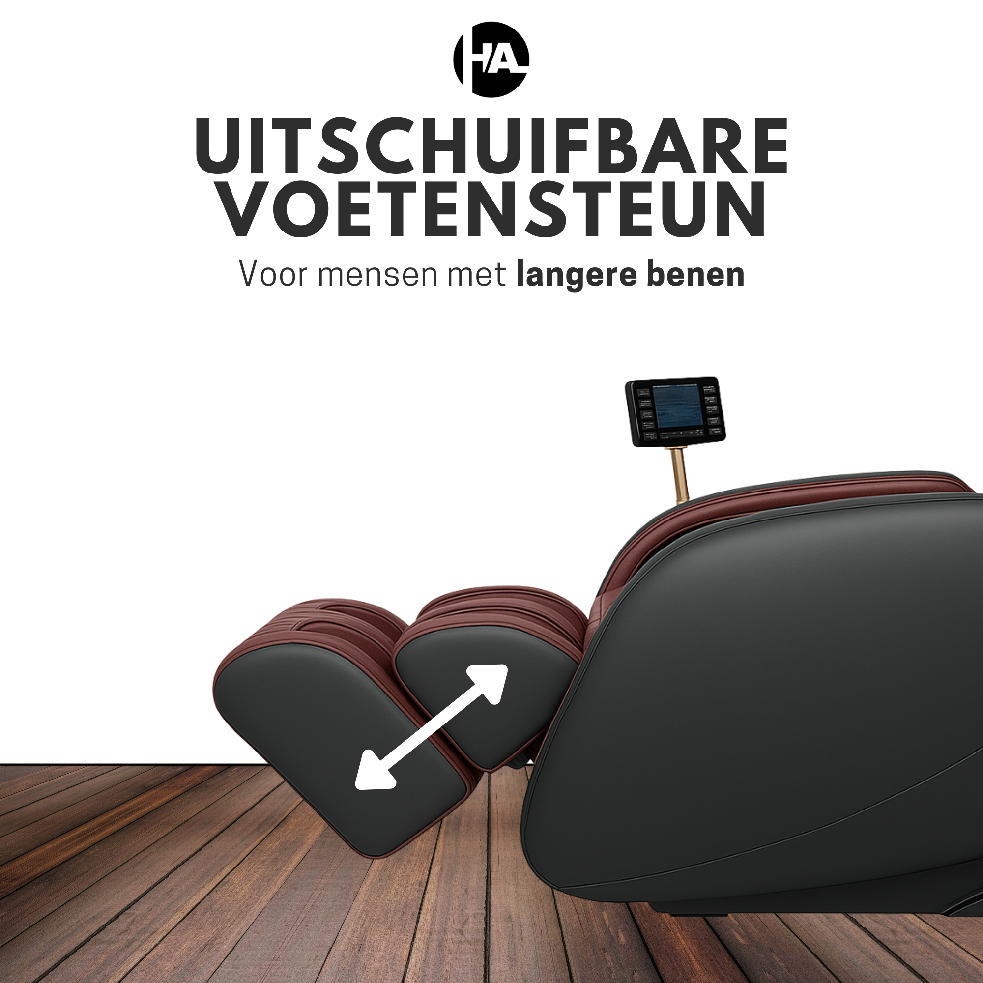 High Aspect® Massagestoel Luxor - Zwart/ Rood