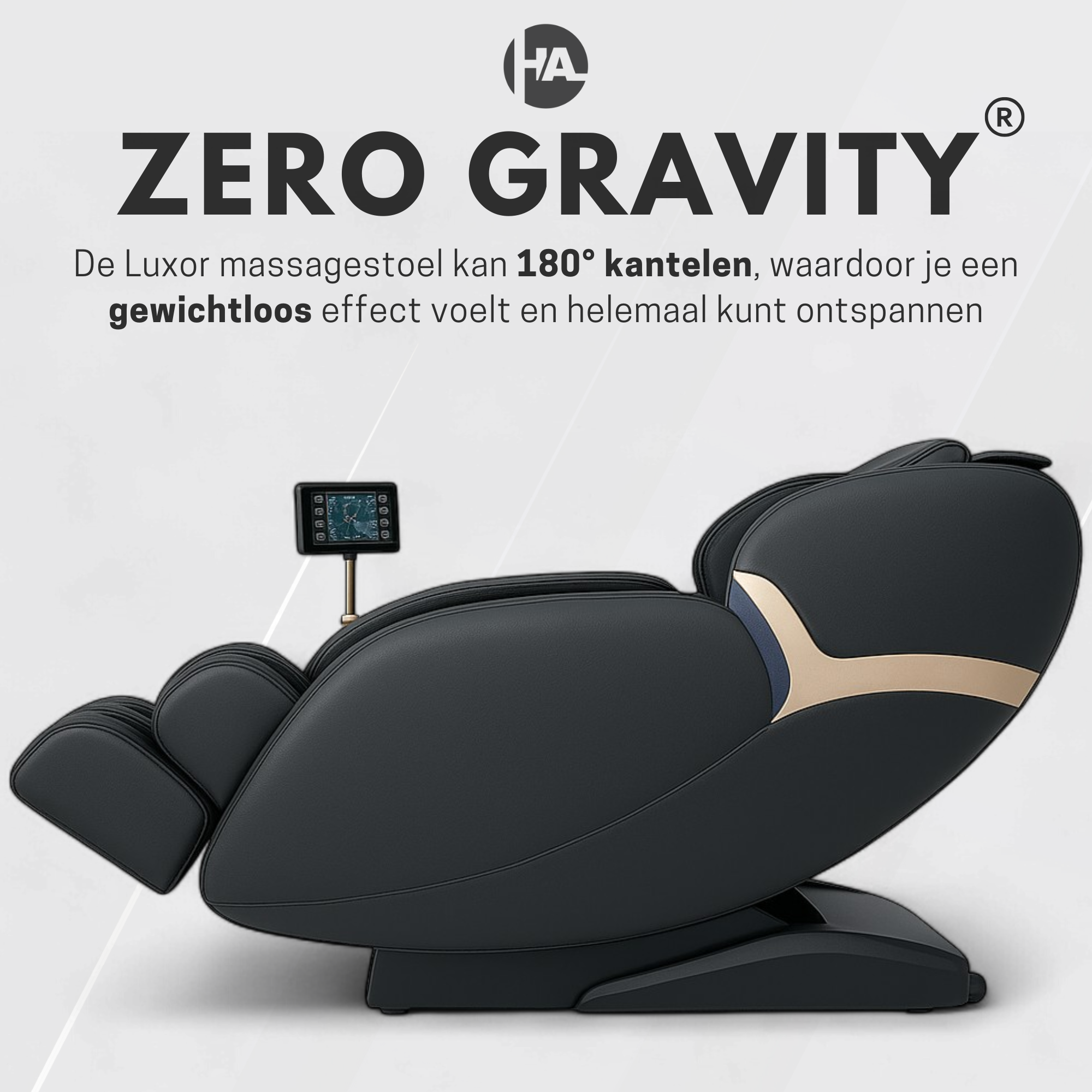 High Aspect® Massagestoel Luxor - Zwart